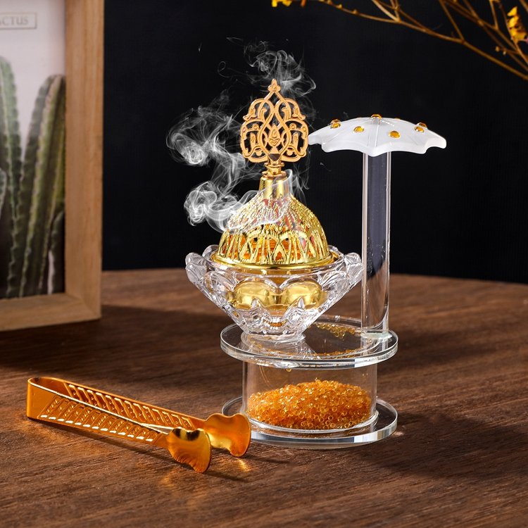 Umbrella Design Crystal Incense Burner Umbrella Design Crystal Incense Burner