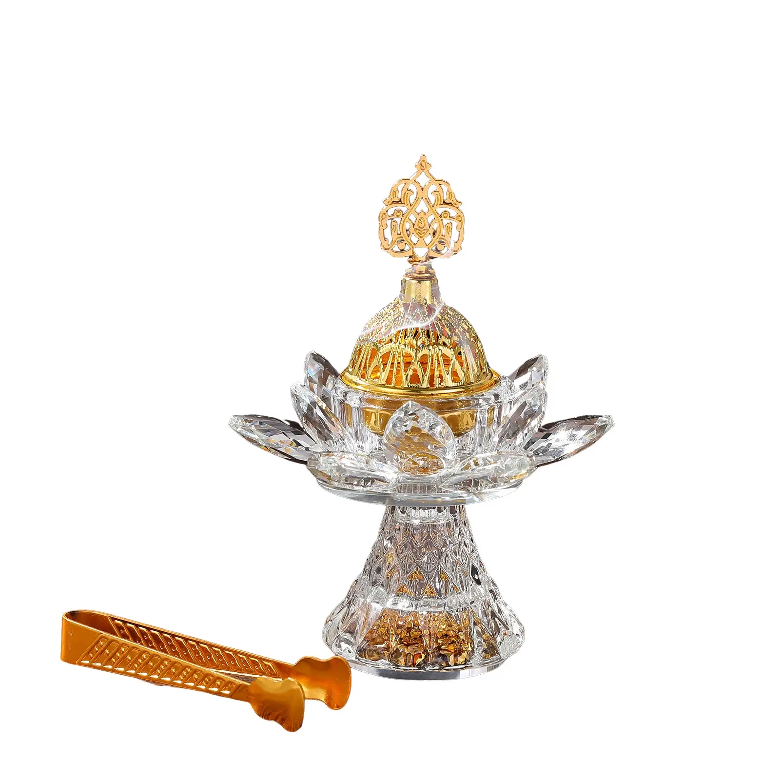 Crystal-Lotus-Incense-Burner-with-Golden-Lid-Tongs-1.webp