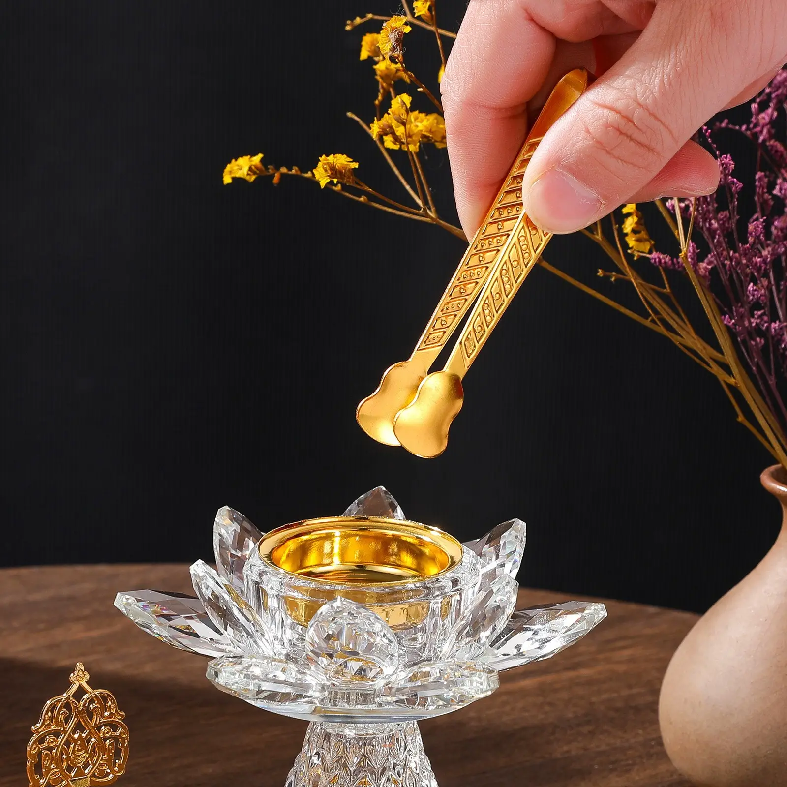 Crystal-Lotus-Incense-Burner-with-Golden-Lid-Tongs-3.webp