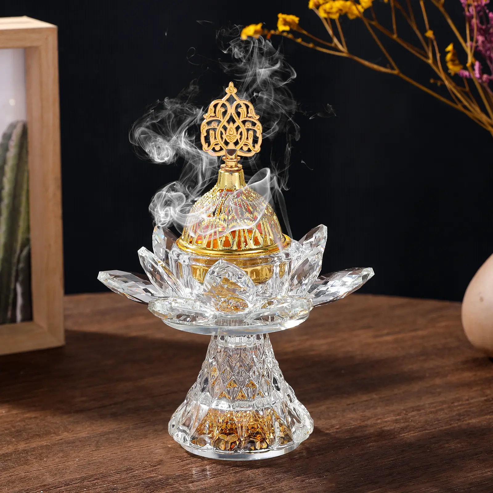 Crystal-Lotus-Incense-Burner-with-Golden-Lid-Tongs-4.webp