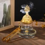 Luxury Glass & Metal Incense Burner