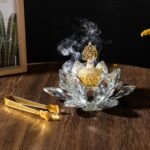 Glass Lotus Bakhoor Holder